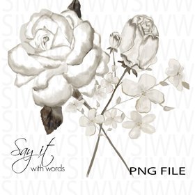 Sublimation watercolour rose design, PNG, SVG & JPG file for sublimation, rose watercolour flower, rose clip art,