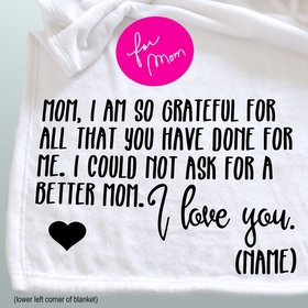 Personalized Custom throw blanket gift for Mom, cozy photo blanket for Mom
