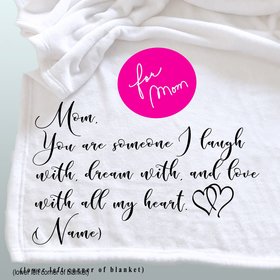 Gift for Mom, Someone I laugh with, personalized throw blanket for Mom, Mother's Day gift for Mom, personalized gift, special gift for Mom