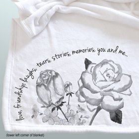 Personalized friendship throw blanket for a friend, a best friend that you have shared so much with, cozy fleece blanket personalized