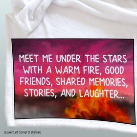 Personalized Camping blanket, campfire blanket, cozy blanket to warm your back by the fire, meet me under the stars