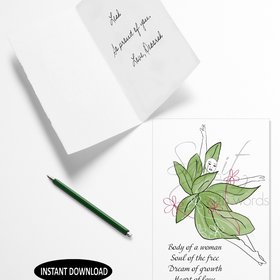 Digital greeting card for woman that is free to be her, someone you look up to, proud of the woman your friend has become