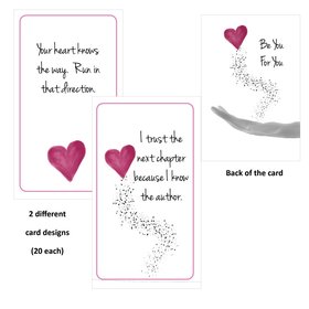 Digital inspiring affirmation cards for self-care, or to inspire someone to be themselves and live the life they truly want
