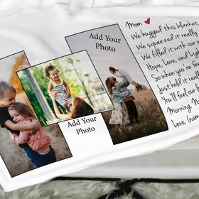 Photo Collage Blanket, the perfect gift for family and friends.  Send a hug in a blanket along with beautiful memories.