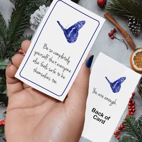 Digital inspiring affirmation cards for self-care, or to inspire someone to be themselves and know that they are enough