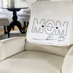 Personalized Throw Blanket for Mom cozy fleece blanket Mother's Day gift message to Mom on a blanket message for Mom personalized Mom gift